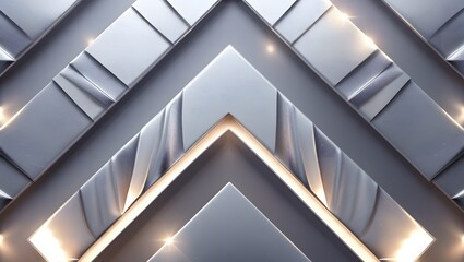Obraz premium Abstract Elegant Diamond-Shaped Metallic Background with Soft Glow