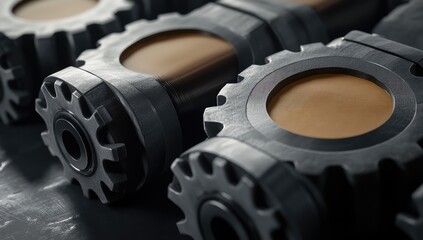 Industrial Gears Close-up