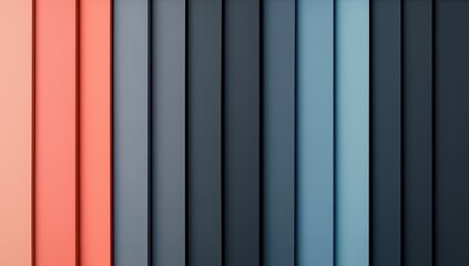 Obraz premium Gradient color swatches, vertical stripes, neutral tones, interior design background