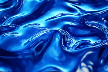 Obraz premium Stunning Blue Liquid Abstract Art