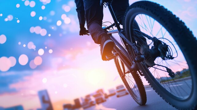A courier on a bicycle navigating city streets, representing eco friendly delivery options and the growing demand for sustainable logistics solutions.