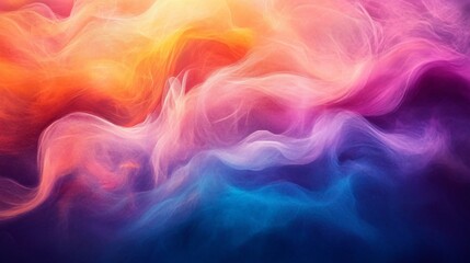 Fototapeta premium An ethereal abstract artwork featuring vibrant pink, orange, purple, and blue colors, ideal for International Colour Day themes, creative projects, and media backgrounds.