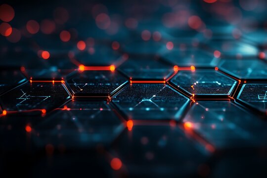 Futuristic Hexagonal Technology Design