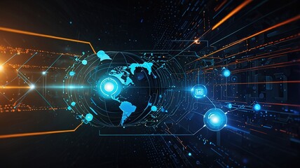 Obraz premium Creative inovative technology background