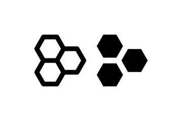 Fototapeta premium Hexagonal honeycomb pattern icon Vector