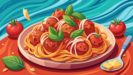 Delicious Homemade Pasta with Juicy Meatballs