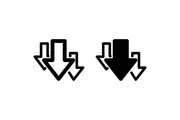 Arrows down icon Vector