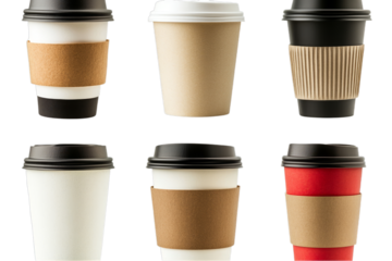Variety of Disposable Coffee Cups