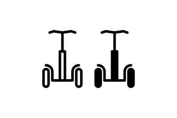 Electric scooter icon outline and filled Vector