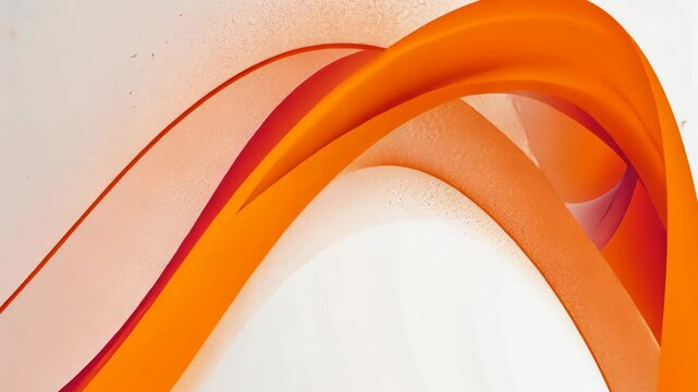 orange curve on white background, modern motion abstract background with geometric and curve shape with layers, clean modern minimal concept