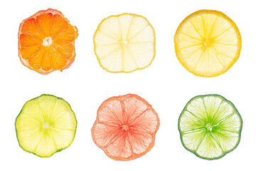 Obraz premium Vibrant Citrus Slices - A Colorful Food Art