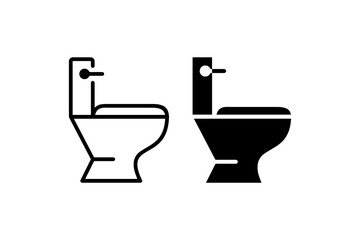 Toilet icons with different styles Vector