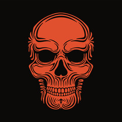 skull tshirt vector design