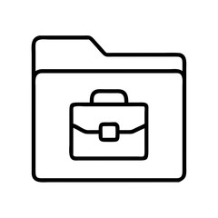 case folder icon, case folder line art - simple line art of case folder, perfect for case folder logos and icons