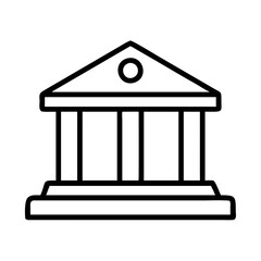 courthouse icon, courthouse line art - simple line art of courthouse, perfect for courthouse logos and icons