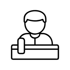 defendant icon, defendant line art - simple line art of defendant, perfect for defendant logos and icons