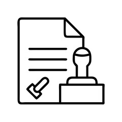 subpoena icon, subpoena line art - simple line art of subpoena, perfect for subpoena logos and icons