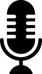 Microphone Icons set. Microphone sign, Mic, communications, radio, Podcast, microphone icon. Karaoke mic web and mobile app icons - Vector illustration symbol isolated on transparent background