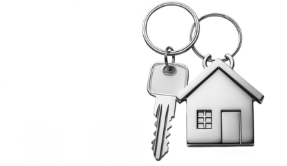 Symbolic key to a new home, real estate investment concept