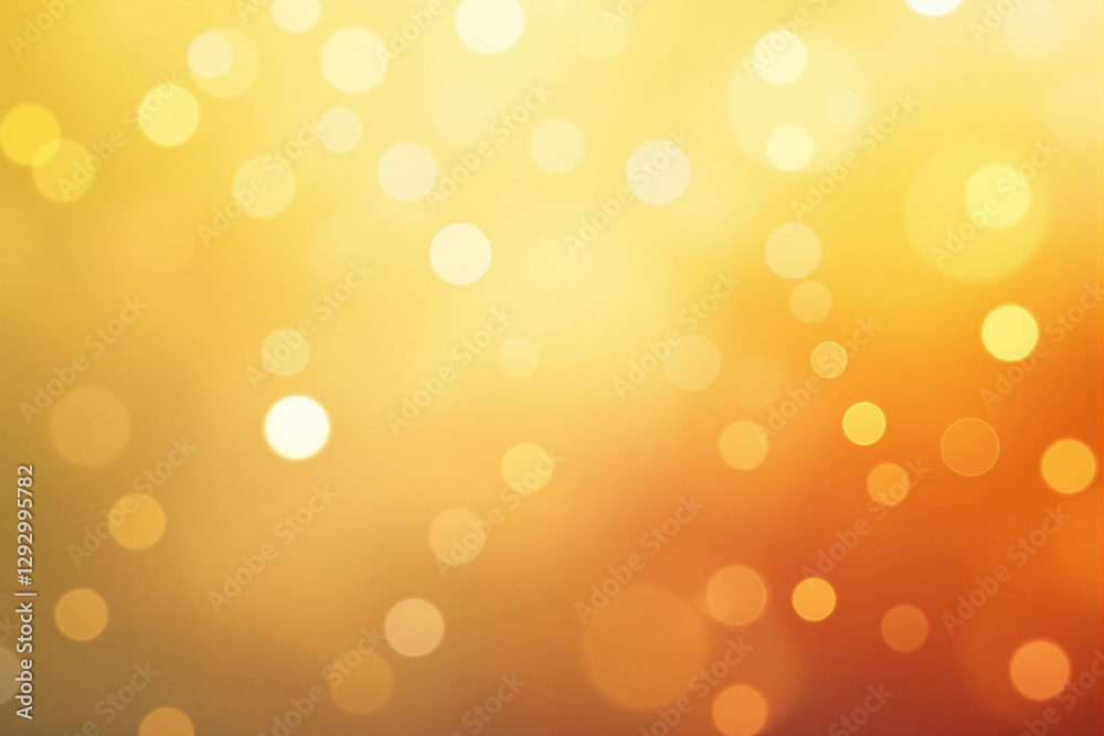 Poster abstract light bokeh background with bright golden circular highlights.