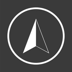 Fototapeta premium Compass, compass rose, navigation icon. Vector compass icons of north, south, east and west direction, flat design symbol