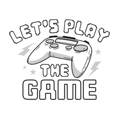Fun Pro E-sports Logo and Gaming t-shirt Design Vector Black White