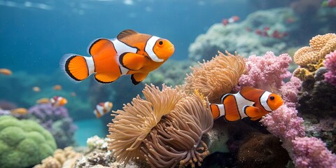clown fish in aquarium