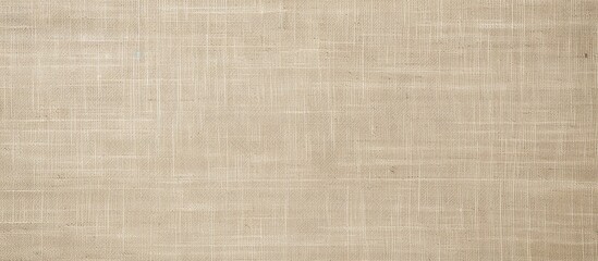 Fototapeta premium Natural light beige linen texture showcasing subtle woven patterns, perfect for backgrounds or design elements, with soft horizontal lines.