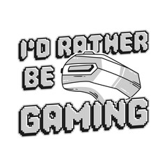 Fun Pro E-sports Logo and Gaming t-shirt Design Vector Black White