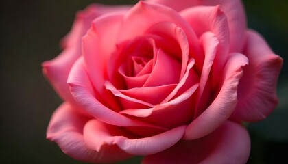 Pink Rose in Full Bloom