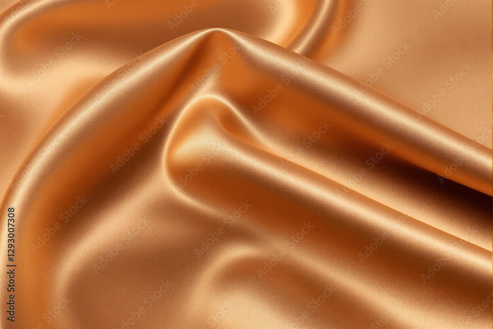 Poster luxurious golden satin fabric with smooth folds and soft highlights.