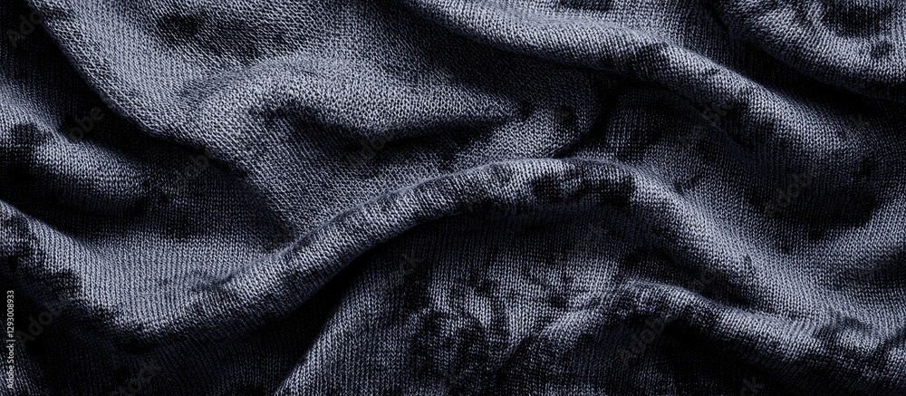 Aufkleber Gray camouflage knitted fabric with textured layers, creating depth and versatility for design projects, suitable for background textures.
