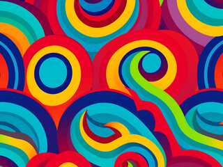 Fototapeta premium Colorful Abstract Geometric Art with Dynamic Shapes and Bold Patterns
