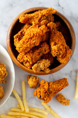Fried chicken and French fries