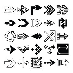 Fototapeta premium Set of arrow vector on white background