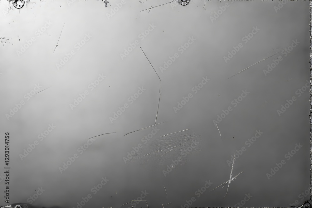 Poster Abstract scratched metallic surface with soft light background.
