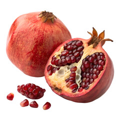 transparent background Juicy Pomegranate: Seeds & Benefits