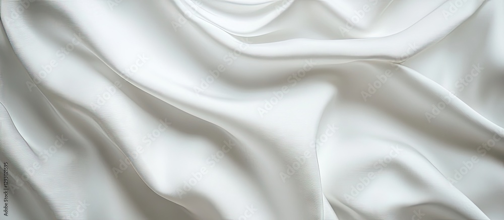 Leinwandbilder elegant white silk fabric draped smoothly with gentle folds and shadows creating a luxurious and sof