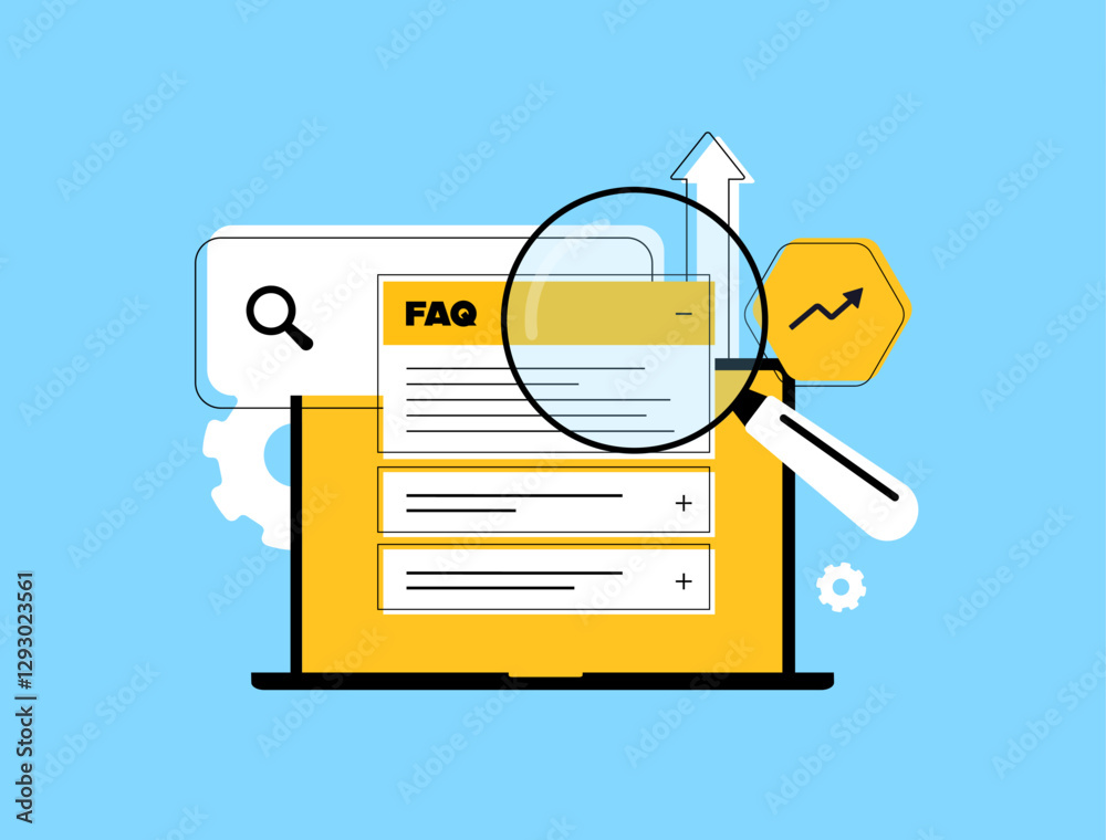 Poster faq pages for seo improve search visibility with structured data. a well-optimized frequently asked 