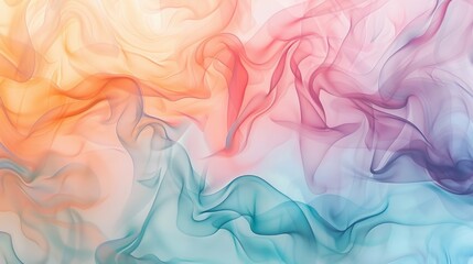 Obraz premium Abstract vivid colorful wave flowing express dreamy texture. Seamless texture vividness pastel swirling convey sense of gentle and soft emotion scene perfect for effect and graphic design. AIG61.