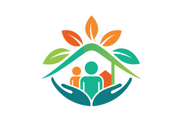 Minimalist logo design for a charity focused on community support and environmental wellness, Create a minimalist logo for a charity dedicated to providing food assistance to families in need