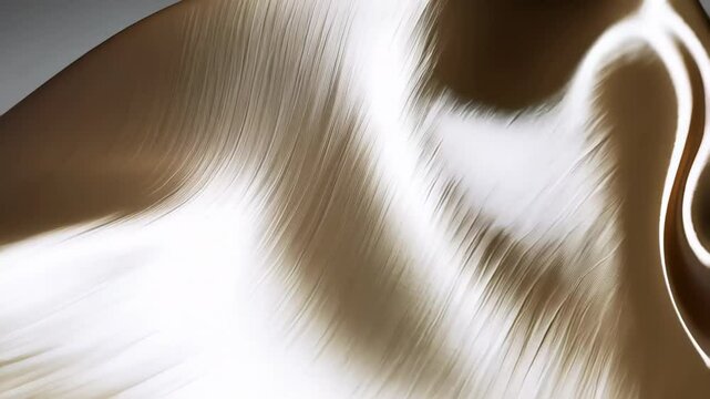 Shiny metallic silver texture flows smoothly, creating a futuristic and abstract motion effect. Concept of fluidity and modern design
