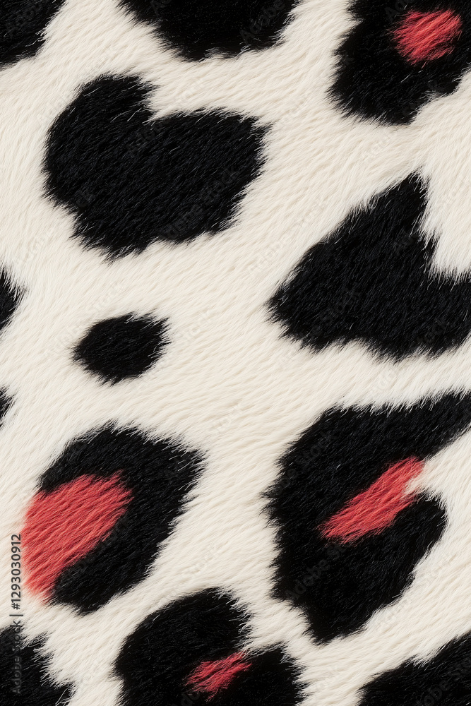 Poster leopard print close-up: an eye-level macro view of a textured leopard print showcases its unique pat