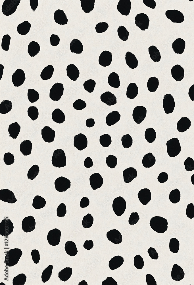 Poster dalmatian spot pattern: a close-up view reveals a striking pattern of black spots against a backdrop
