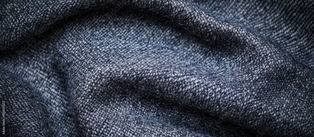 Leinwandbilder elegant dark blue grey fabric texture with subtle wave patterns creating a sophisticated background,