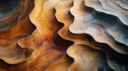 Obraz premium Abstract close-up of tree bark with intricate grooves and earthy tones 