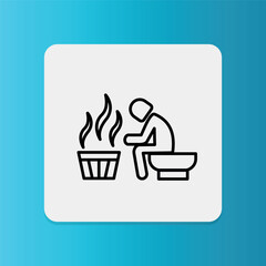 Heat Therapy icon. Editable stroke. Vector illustration