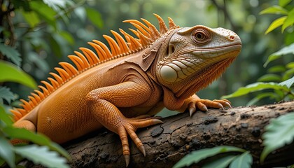 Obraz premium iguana on a tree
