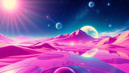 Naklejka premium Geometric Intergalactic Abstract