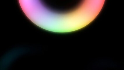 Obraz premium Ethereal Rainbow Glow Overlay Multicolor Halo on Black